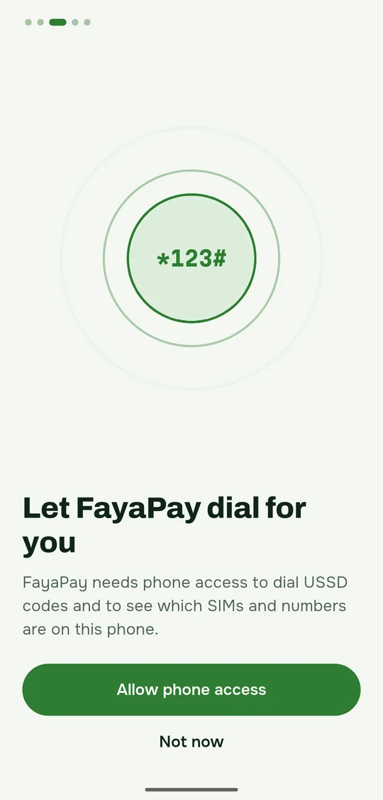 Let FayaPay dial for you: a *123# code with rings rippling out